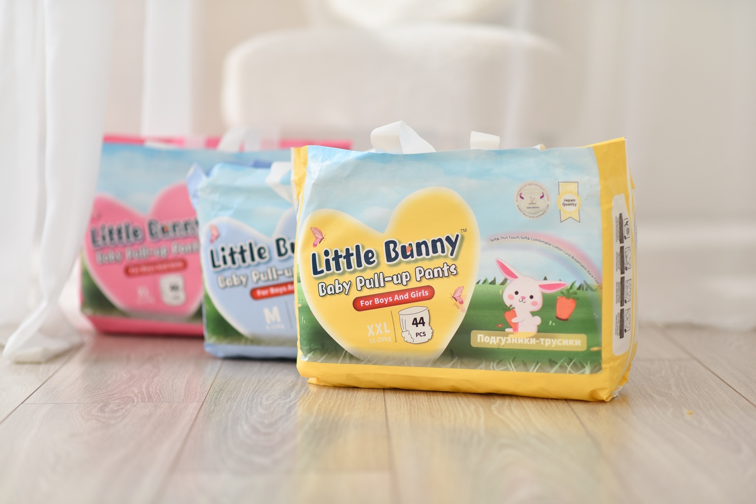 Подгузники-трусики Little Bunny M, XL и XXL